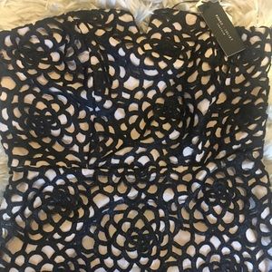 Strapless Romeo & Juliet Couture lace dress.